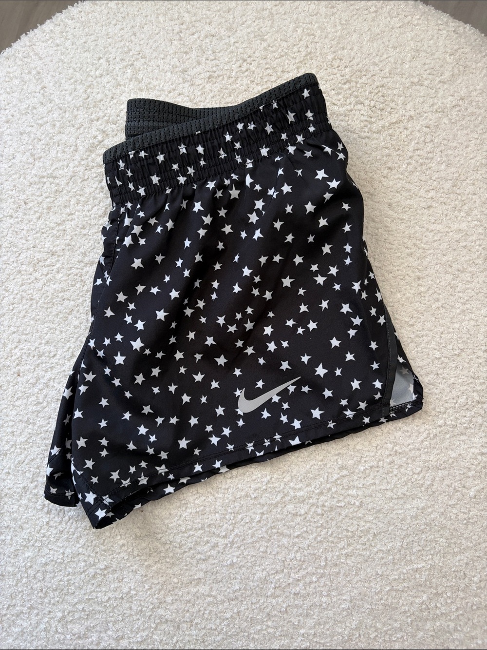 Nike Black Shorts with White Star Print